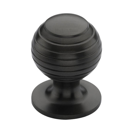 Heritage Brass Cabinet Hardware Matt Bronze / Cabinet Knobs / 32mm Dia. Heritage Brass - Cabinet Knob Beehive Design 32mm Matt Bronze Finish