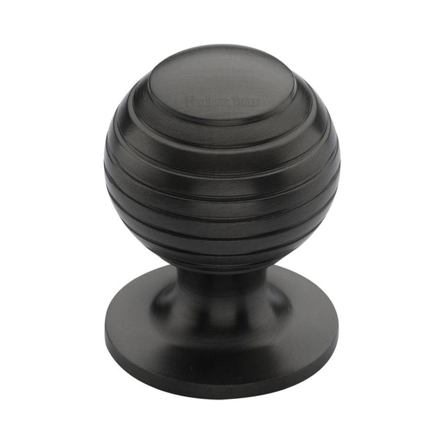 Heritage Brass Cabinet Hardware Matt Bronze / Cabinet Knobs / 32mm Dia. Heritage Brass - Cabinet Knob Beehive Design 32mm Matt Bronze Finish