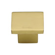 Heritage Brass Cabinet Hardware Polished Brass / Cabinet Knobs / 32mm Dia. Heritage Brass - Cabinet Knob Classic Square Design 32mm Polished Brass Finish