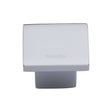 Heritage Brass Cabinet Hardware Polished Chrome / Cabinet Knobs / 32mm Dia. Heritage Brass - Cabinet Knob Classic Square Design 32mm Polished Chrome Finish