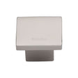 Heritage Brass Cabinet Hardware Polished Nickel / Cabinet Knobs / 32mm Dia. Heritage Brass - Cabinet Knob Classic Square Design 32mm Polished Nickel Finish