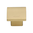 Heritage Brass Cabinet Hardware Satin Brass / Cabinet Knobs / 32mm Dia. Heritage Brass - Cabinet Knob Classic Square Design 32mm Satin Brass Finish
