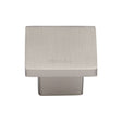 Heritage Brass Cabinet Hardware Satin Nickel / Cabinet Knobs / 32mm Dia. Heritage Brass - Cabinet Knob Classic Square Design 32mm Satin Nickel Finish