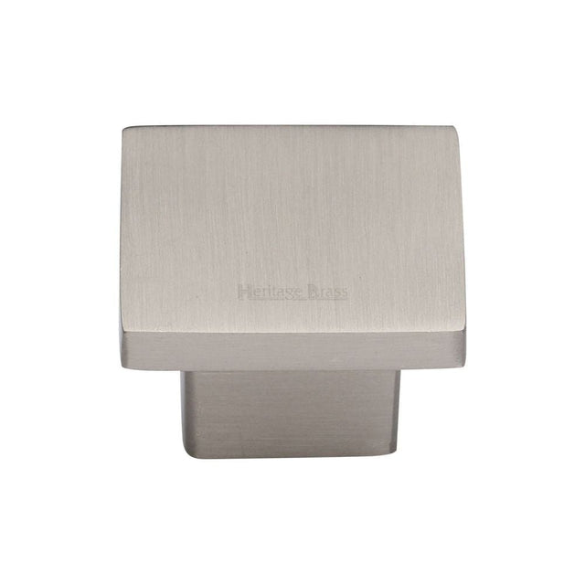 Heritage Brass Cabinet Hardware Satin Nickel / Cabinet Knobs / 32mm Dia. Heritage Brass - Cabinet Knob Classic Square Design 32mm Satin Nickel Finish