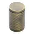 Heritage Brass Cabinet Hardware Antique Brass / Cabinet Knobs / 21mm Dia. Heritage Brass - Cabinet Knob Cylindric Knurled Design 21mm Antique Brass Finish