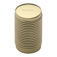 Heritage Brass Cabinet Hardware Polished Brass / Cabinet Knobs / 21mm Dia. Heritage Brass - Cabinet Knob Cylindric Ribbed Design 21mm Polished Brass Finish
