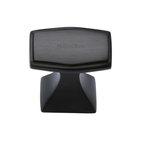 Heritage Brass Cabinet Hardware Matt Black / Cabinet Knobs / 32mm Dia. Heritage Brass - Cabinet Knob Deco Design 32mm Matt Black Finish