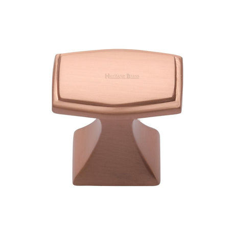 Heritage Brass Cabinet Hardware Satin Rose Gold / Cabinet Knobs / 32mm Dia. Heritage Brass - Cabinet Knob Deco Design 32mm Satin Rose Gold Finish