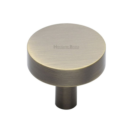 Heritage Brass Cabinet Hardware Antique Brass / Cabinet Knobs / 32mm Dia. Heritage Brass - Cabinet Knob Disc Design 32mm Antique Brass Finish