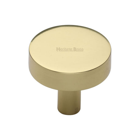 Heritage Brass Cabinet Hardware Polished Brass / Cabinet Knobs / 32mm Dia. Heritage Brass - Cabinet Knob Disc Design 32mm Polished Brass Finish