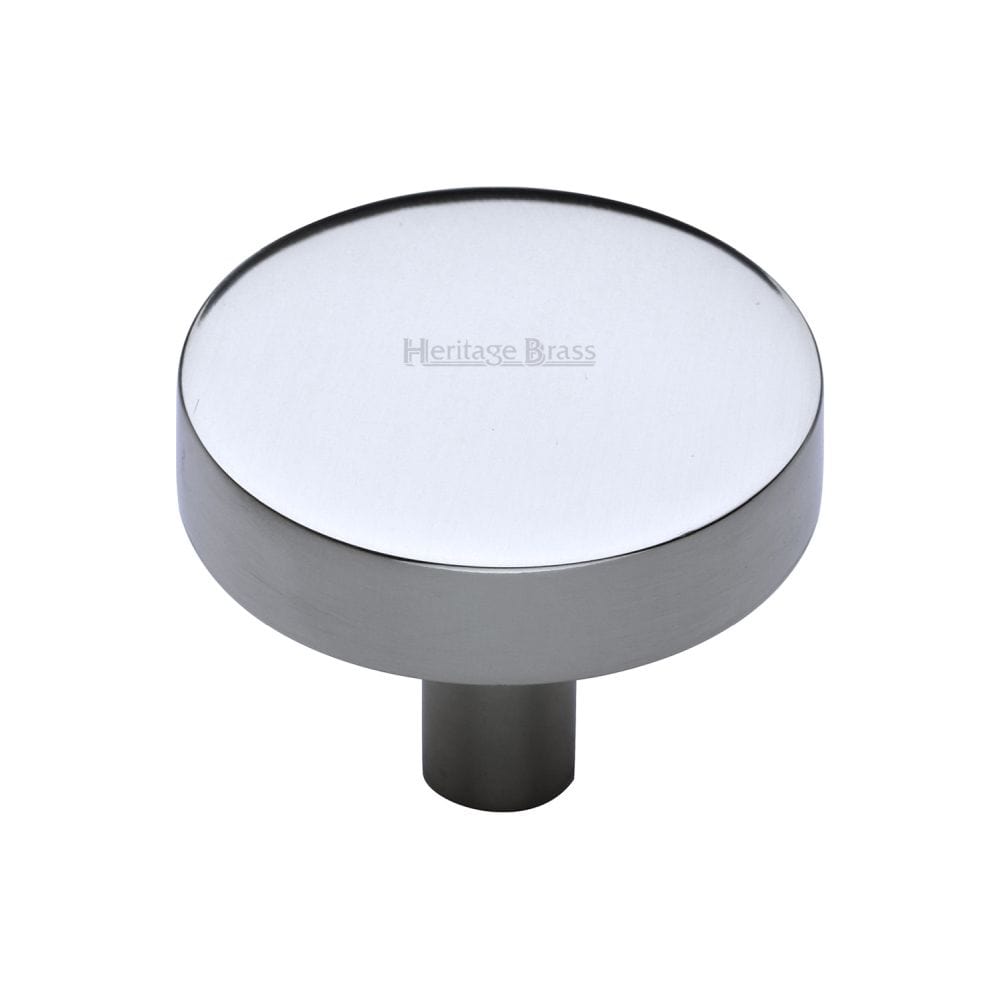 Heritage Brass Cabinet Hardware Polished Chrome / Cabinet Knobs / 38mm Dia. Heritage Brass - Cabinet Knob Disc Design 38mm Polished Chrome Finish