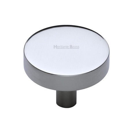 Heritage Brass Cabinet Hardware Polished Chrome / Cabinet Knobs / 38mm Dia. Heritage Brass - Cabinet Knob Disc Design 38mm Polished Chrome Finish