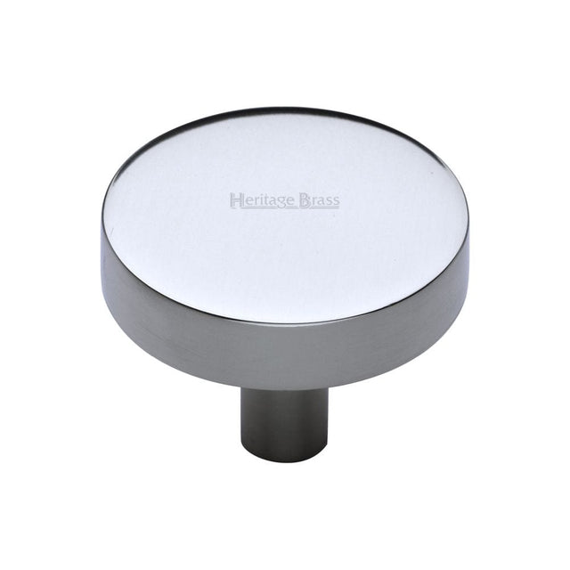 Heritage Brass Cabinet Hardware Polished Chrome / Cabinet Knobs / 38mm Dia. Heritage Brass - Cabinet Knob Disc Design 38mm Polished Chrome Finish