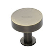 Heritage Brass Cabinet Hardware Antique Brass / Cabinet Knobs / 38mm Dia. Heritage Brass - Cabinet Knob Disc Design with Rose 38mm Antique Brass Finish