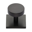 Heritage Brass Cabinet Hardware Matt Bronze / Cabinet Knob on Backplate / 32mm Dia. Heritage Brass - Cabinet Knob Disc Design with Square Backplate 32mm Matt Bronze