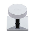 Heritage Brass Cabinet Hardware Polished Chrome / Cabinet Knob on Backplate / 32mm Dia. Heritage Brass - Cabinet Knob Disc Design with Square Backplate 32mm Polished Chrome