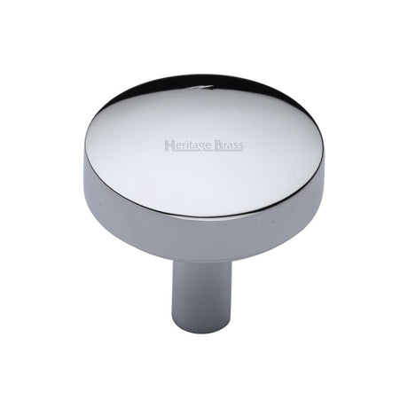 Heritage Brass Cabinet Hardware Polished Chrome / Cabinet Knobs / 32mm Dia. Heritage Brass - Cabinet Knob Domed Disc Design 32mm Polished Chrome Finish