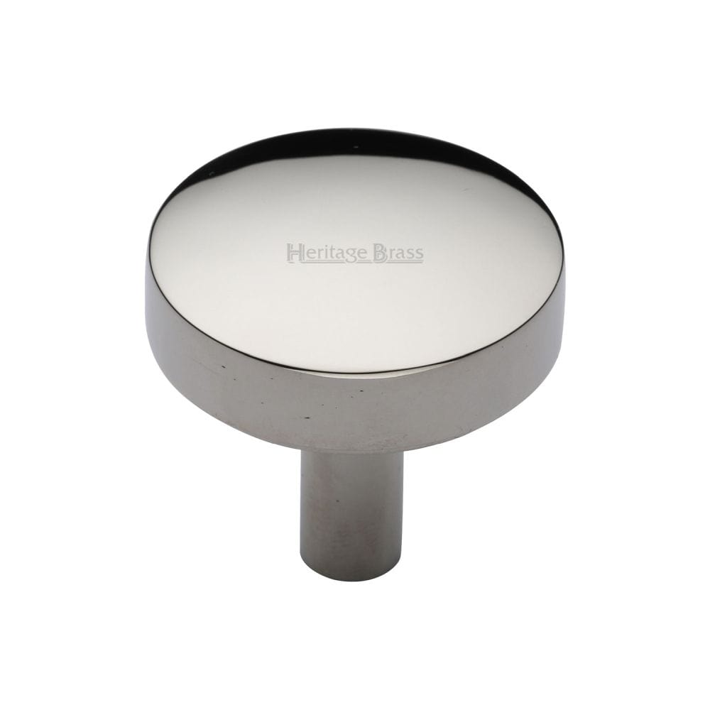 Heritage Brass Cabinet Hardware Polished Nickel / Cabinet Knobs / 32mm Dia. Heritage Brass - Cabinet Knob Domed Disc Design 32mm Polished Nickel Finish