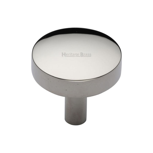 Heritage Brass Cabinet Hardware Polished Nickel / Cabinet Knobs / 32mm Dia. Heritage Brass - Cabinet Knob Domed Disc Design 32mm Polished Nickel Finish