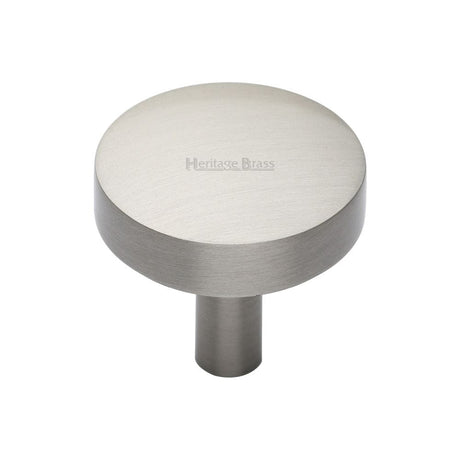 Heritage Brass Cabinet Hardware Satin Nickel / Cabinet Knobs / 32mm Dia. Heritage Brass - Cabinet Knob Domed Disc Design 32mm Satin Nickel Finish
