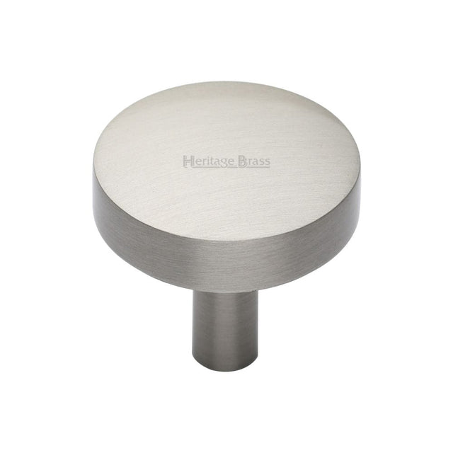 Heritage Brass Cabinet Hardware Satin Nickel / Cabinet Knobs / 32mm Dia. Heritage Brass - Cabinet Knob Domed Disc Design 32mm Satin Nickel Finish