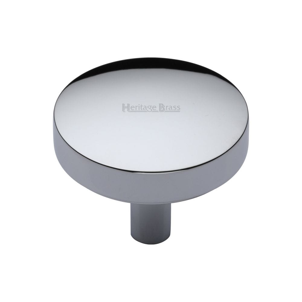 Heritage Brass Cabinet Hardware Polished Chrome / Cabinet Knobs / 38mm Dia. Heritage Brass - Cabinet Knob Domed Disc Design 38mm Polished Chrome Finish