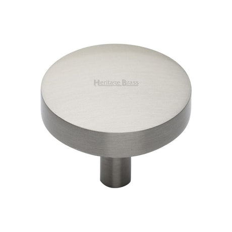 Heritage Brass Cabinet Hardware Satin Nickel / Cabinet Knobs / 38mm Dia. Heritage Brass - Cabinet Knob Domed Disc Design 38mm Satin Nickel Finish