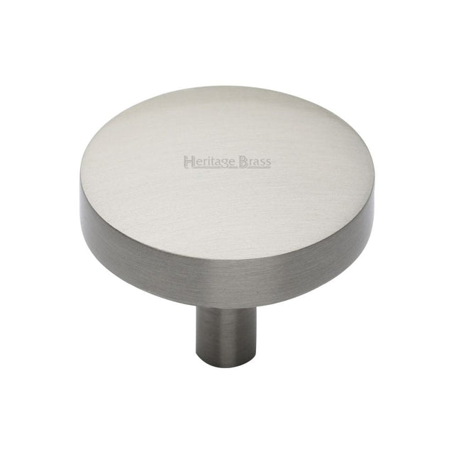 Heritage Brass Cabinet Hardware Satin Nickel / Cabinet Knobs / 38mm Dia. Heritage Brass - Cabinet Knob Domed Disc Design 38mm Satin Nickel Finish