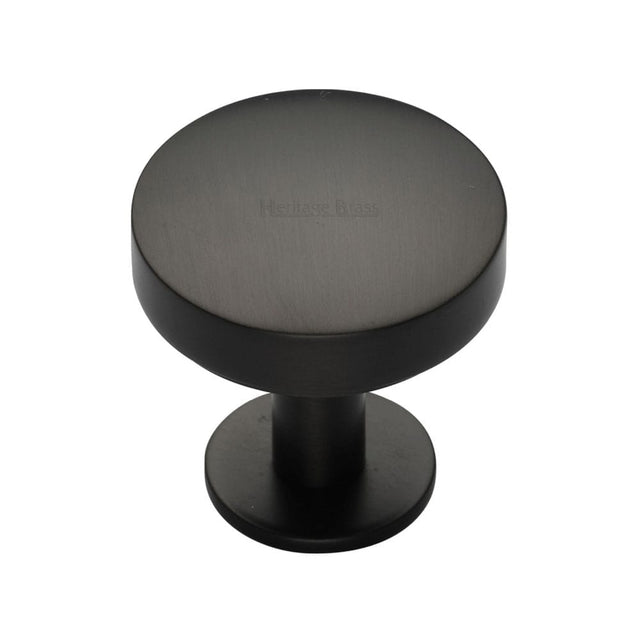 Heritage Brass Cabinet Hardware Matt Bronze / Cabinet Knobs / 32mm Dia. Heritage Brass - Cabinet Knob Domed Disc Design with Rose 32mm Matt Bronze Finis