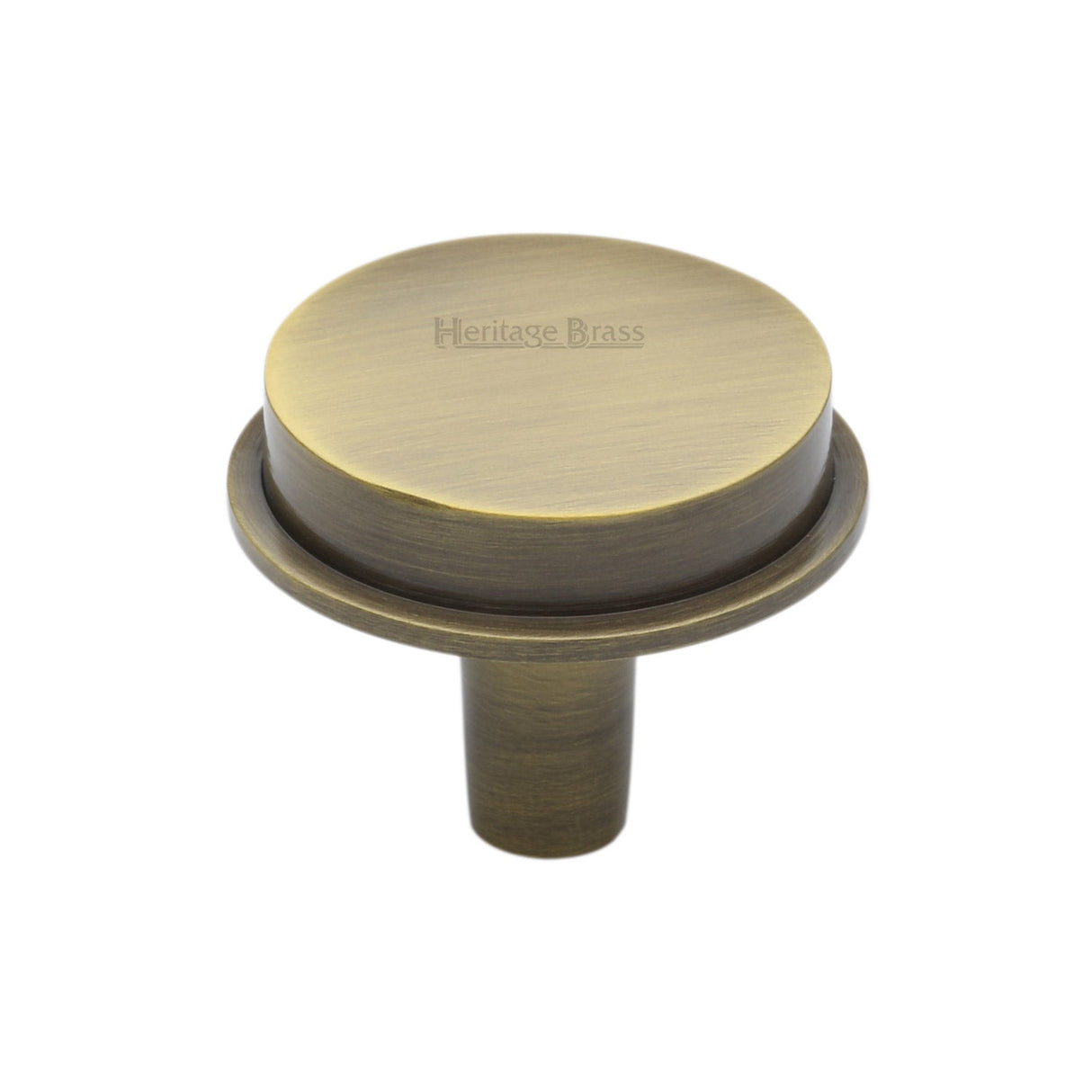 Heritage Brass Cabinet Hardware Antique Brass / Cabinet Knobs / 32mm Dia. Heritage Brass - Cabinet Knob Flat Top Design 32mm Antique Brass finish