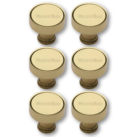 Heritage Brass Cabinet Hardware Polished Brass / Cabinet Knobs / 32mm Dia. Heritage Brass - Cabinet Knob Florence Design 32mm Polished Brass Finish