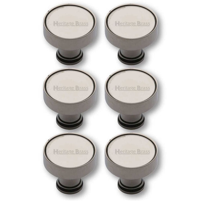 Heritage Brass Cabinet Hardware Polished Nickel / Cabinet Knobs / 32mm Dia. Heritage Brass - Cabinet Knob Florence Design 32mm Polished Nickel Finish