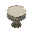 Heritage Brass Cabinet Hardware Antique Brass / Cabinet Knobs / 32mm Dia. Heritage Brass - Cabinet Knob Florence Knurled Design 32mm Antique Brass Finish