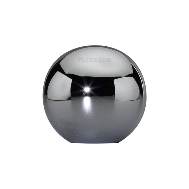 Heritage Brass Cabinet Hardware Polished Chrome / Cabinet Knobs / 25mm Dia. Heritage Brass - Cabinet Knob Globe Design 25mm Polished Chrome Finish