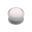 Heritage Brass Cabinet Hardware Porcelain / Cabinet Knobs / 38mm Dia. Heritage Brass - Cabinet Knob Gold Line 38mm with Porcelain base