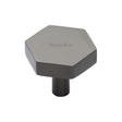 Heritage Brass Cabinet Hardware Matt Bronze / Cabinet Knobs / 32mm Dia. Heritage Brass - Cabinet Knob Hexagon Design 32mm Matt Bronze Finish