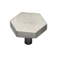 Heritage Brass Cabinet Hardware Satin Nickel / Cabinet Knobs / 38mm Dia. Heritage Brass - Cabinet Knob Hexagon Design 38mm Satin Nickel Finish