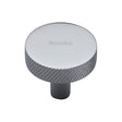 Heritage Brass Cabinet Hardware Polished Chrome / Cabinet Knobs / 32mm Dia. Heritage Brass - Cabinet Knob Knurled Disc Design 32mm Polished Chrome Finish
