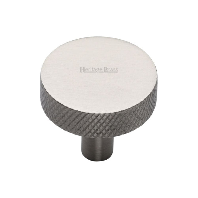 Heritage Brass Cabinet Hardware Satin Nickel / Cabinet Knobs / 32mm Dia. Heritage Brass - Cabinet Knob Knurled Disc Design 32mm Satin Nickel Finish