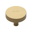 Heritage Brass Cabinet Hardware Satin Brass / Cabinet Knobs / 38mm Dia. Heritage Brass - Cabinet Knob Knurled Disc Design 38mm Satin Brass Finish