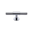 Heritage Brass Cabinet Hardware Polished Chrome / Cabinet Knobs / 90mm Dia. Heritage Brass - Cabinet Knob Knurled Fountain Design 90mm Polished Chrome Finish