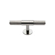 Heritage Brass Cabinet Hardware Polished Nickel / Cabinet Knobs / 90mm Dia. Heritage Brass - Cabinet Knob Knurled Fountain Design 90mm Polished Nickel Finish