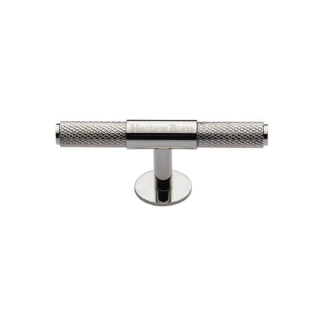 Heritage Brass Cabinet Hardware Polished Nickel / Cabinet Knobs / 90mm Dia. Heritage Brass - Cabinet Knob Knurled Fountain Design 90mm Polished Nickel Finish