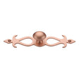 Heritage Brass Cabinet Hardware Satin Rose Gold / Cabinet Knob on Backplate / 32mm Dia. Heritage Brass - Cabinet Knob Oval/Backplate Design 32mm Satin Rose Gold Finish