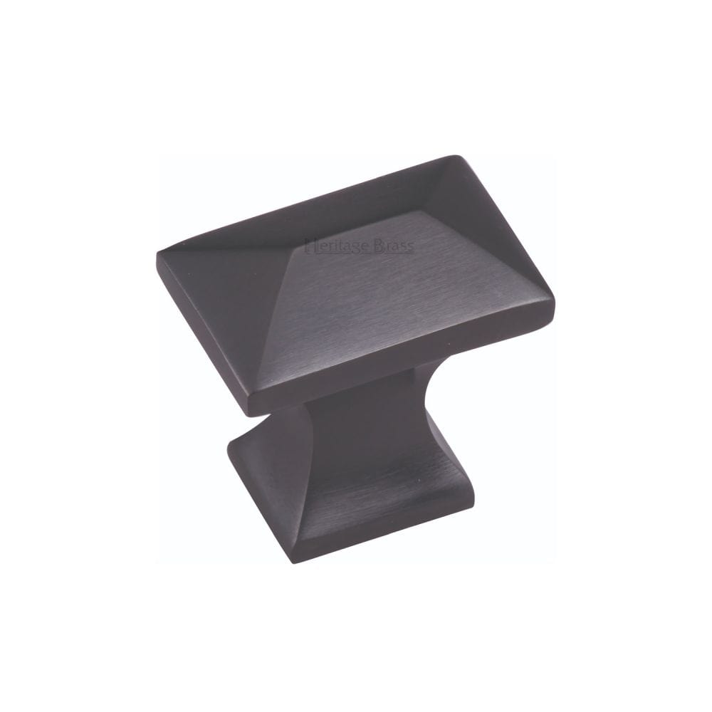 Heritage Brass Cabinet Hardware Matt Black / Cabinet Knobs / 35mm Dia. Heritage Brass - Cabinet Knob Pyramid Design 35mm Matt Black Finish
