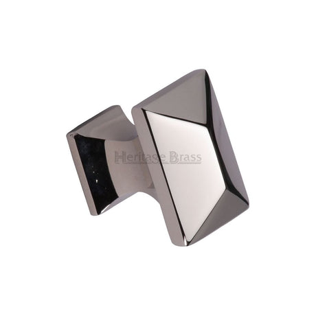 Heritage Brass Cabinet Hardware Polished Nickel / Cabinet Knobs / 35mm Dia. Heritage Brass - Cabinet Knob Pyramid Design 35mm Polished Nickel Finish
