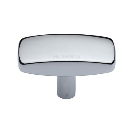 Heritage Brass Cabinet Hardware Polished Chrome / Cabinet Knobs / 47mm Dia. Heritage Brass - Cabinet Knob Rectangular Design 47mm Polished Chrome Finish