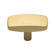 Heritage Brass Cabinet Hardware Satin Brass / Cabinet Knobs / 47mm Dia. Heritage Brass - Cabinet Knob Rectangular Design 47mm Satin Brass Finish