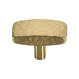 Heritage Brass Cabinet Hardware Satin Brass / Cabinet Knobs / 41mm Dia. Heritage Brass - Cabinet Knob Rectangular Hammered Design 41mm Satin Brass Finish