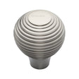 Heritage Brass Cabinet Hardware Satin Nickel / Cabinet Knobs / 32mm Dia. Heritage Brass - Cabinet Knob Reeded Design 32mm Satin Nickel Finish